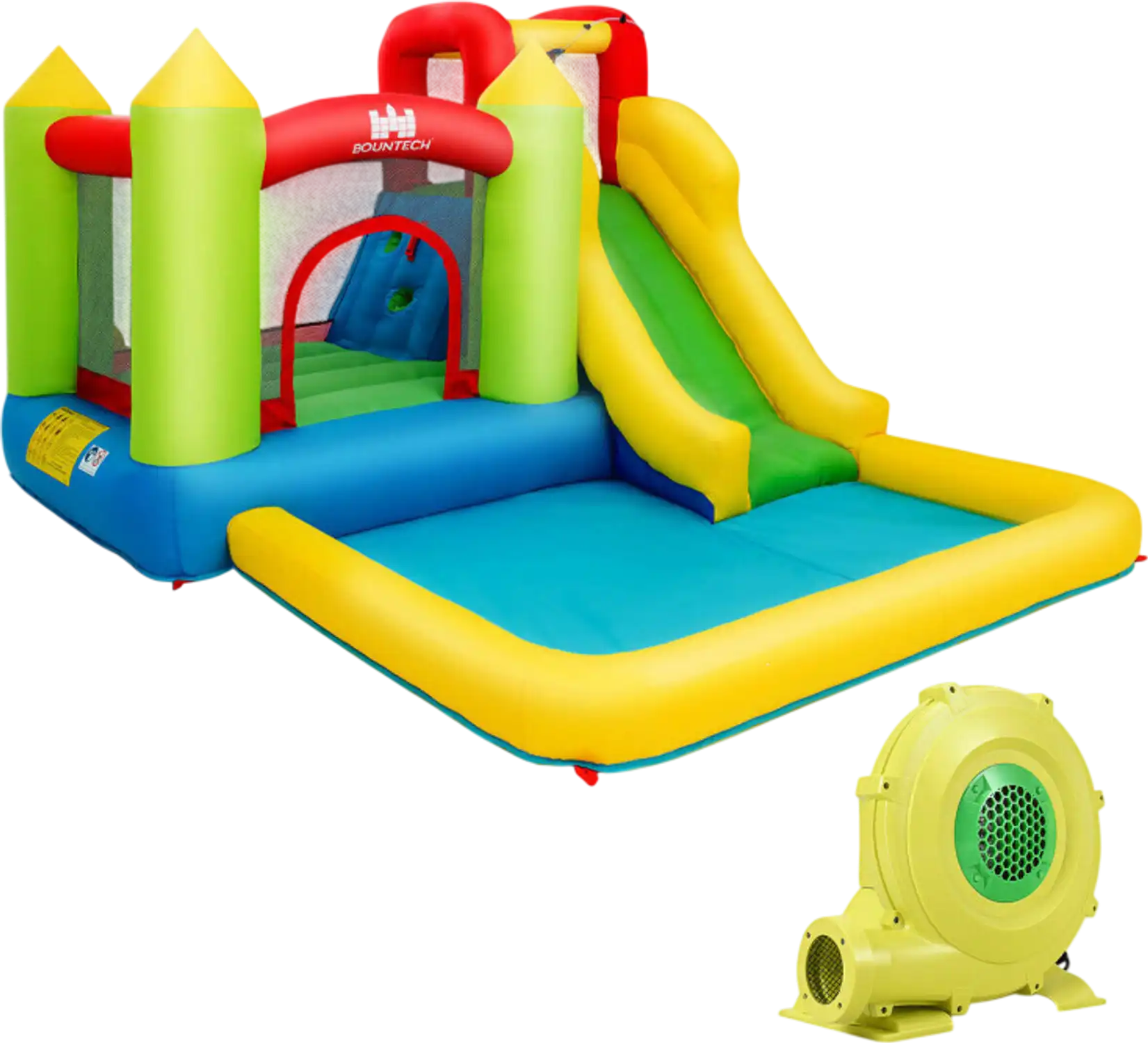 Costway Outdoor Inflatable Bounce House Water Park w/ 480W Blower 06379581 New