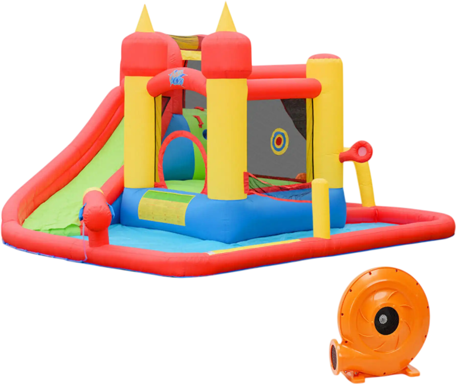 Costway Inflatable Water Slide Bounce House w/ 740W Blower 85961237 New