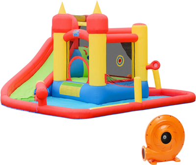 Costway Inflatable Water Slide Bounce House w/ 740W Blower 85961237 New