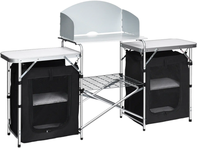Costway Folding Camping Table w/ Storage Organizer 20754963 New