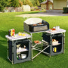 Folding Camping Table with Storage Organizer-Gray - Gallery View 1 of 11