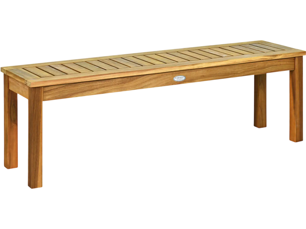 52 Inch Outdoor Acacia Wood Dining Bench Chair