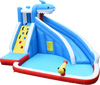 Inflatable Shark Bounce House with Water Slide and Climbing Wall without Blower