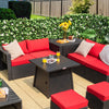 30-inch square propane gas fire table with waterproof cover, featuring a sturdy steel frame and 50,000 BTU heat output.