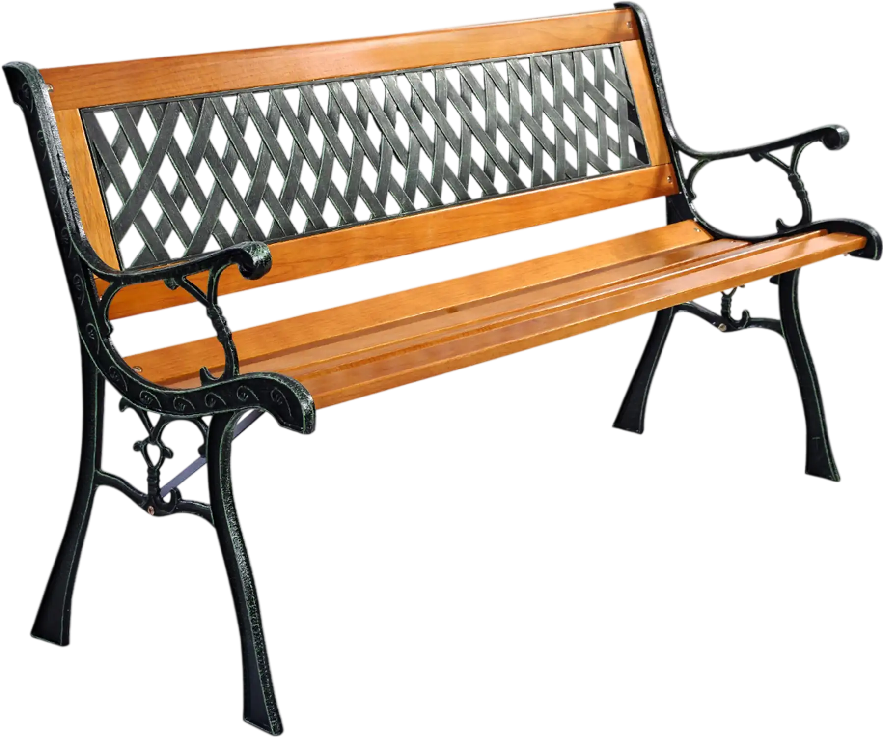 Costway Outdoor Cast Iron Patio Garden Bench 15287603 New