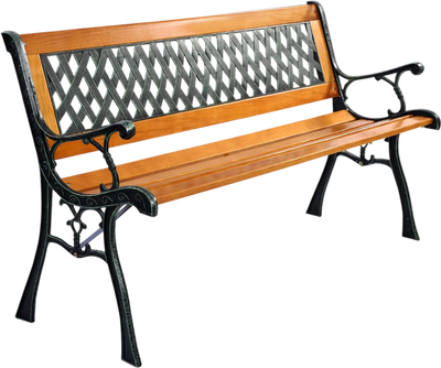 Costway Outdoor Cast Iron Patio Garden Bench 15287603 New