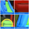 Reinforced safety handrail and protective fence of the inflatable bounce house splash pool for safe play.
