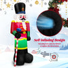 Inflatable 8-foot nutcracker soldier with 2 LED lights, made of weather-resistant polyester, perfect for outdoor.
