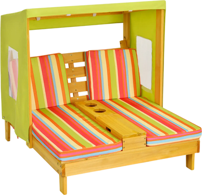 Costway Kids Patio Lounge Chair Awning Cup Holders 12468793 New