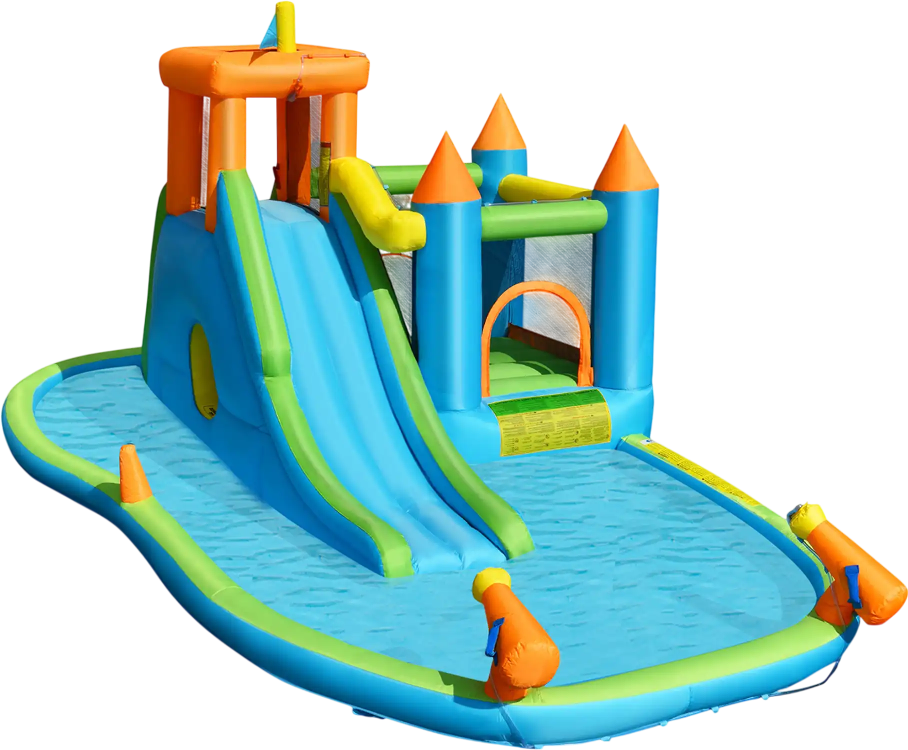 Costway Inflatable Water Slide Bounce House Splash Pool 71924860 New