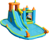 Inflatable Water Slide with Bounce House and Splash Pool without Blower for Kids