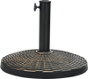 22Lbs Patio Resin Umbrella Base with Wicker Style for Outdoor Use