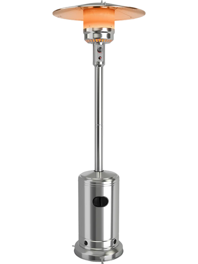 Costway 50000 BTU Stainless Steel Propane Patio Heater w/ Trip-Over Protection 31604285 New