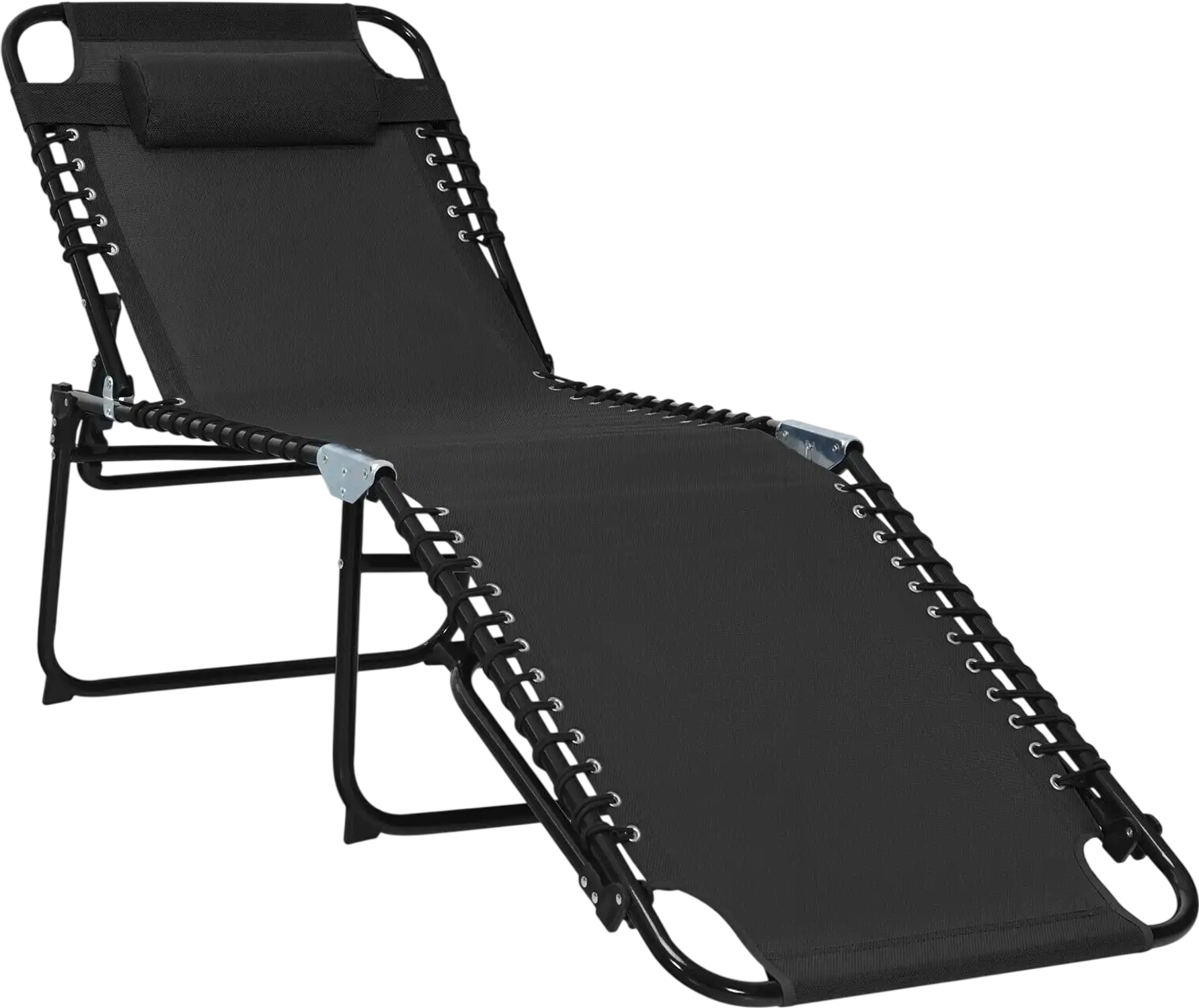 Costway Patio Foldable Reclining Chaise Lounge Chair Adjustable Backrest Footrest 05891263 New