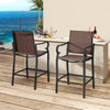 Outdoor Counter Height Bar Stools Set of 2 with Breathable Mesh Fabric - Gallery View 1 of 9