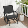 Outdoor Single Swing Glider Rocking Chair with Armrest-Black - Gallery View 1 of 9
