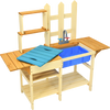 Kid's Outdoor Wooden Pretend Cook Kitchen Playset Toy 