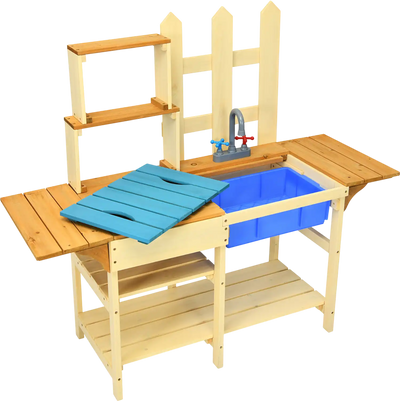 Costway Kids Outdoor Wooden Pretend Play Kitchen Playset 46278039 New