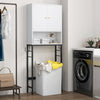 Over The Toilet Storage Cabinet with 2 Doors and Adjustable Shelf-White - Gallery View 1 of 10