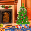 Artificial 2 ft PVC Christmas tree with burlap bag base, perfect for corner decoration during the holiday season.