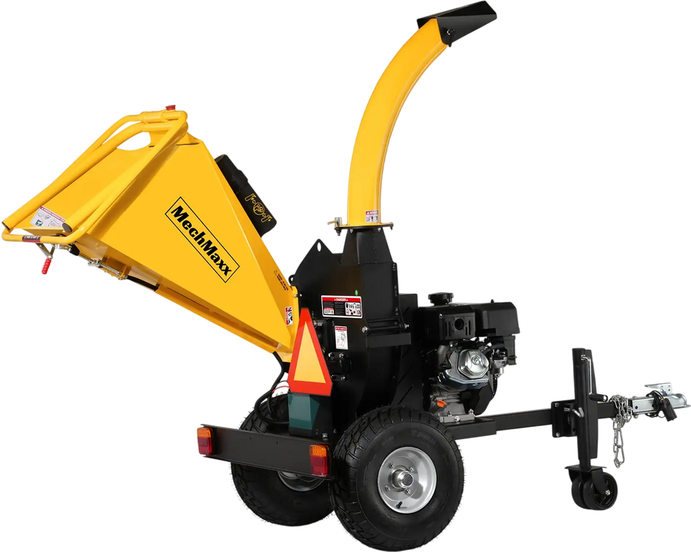 5 inch E-start DUCAR 420cc 15hp Gasoline Engine Powered Disc Wood Chipper with Taillight ,  P4205