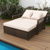 Patio Adjustable Wicker Daybed with 4-Level Backrest and Soft Cushions-Beige - Gallery View 1 of 11
