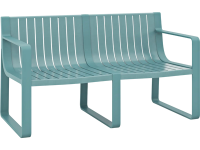 Costway Weather-Resistant 2-Person Outdoor Bench Curved Backrest 382564917 New