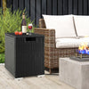 2-in-1 Patio Rattan Gas Propane Tank Cover for 20 lbs Propane Tanks-Black - Gallery View 1 of 9