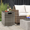 2-in-1 Patio Rattan Gas Propane Tank Cover for 20 lbs Propane Tanks-Gray - Gallery View 1 of 9