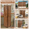 Four-panel pegboard display with solid wood frame, ideal as a room divider or display stand for versatile living space.