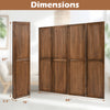 Four-panel pegboard display with solid paulownia wood frame, featuring 360° metal hinges for flexible placement.