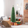 Pencil Christmas Tree with Memory Wire Branch Tips and Warm  LED Lights-5FT - Gallery View 1 of 13