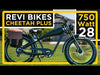 Revi Bikes Cheetah Plus E-Bike 48V 17.5AH 1000W 65 Mile Range 28 MPH New