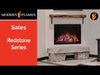 Modern Flames Redstone 36" Electric Fireplace with Hybrid-FXTM Flame Technology and Black Glassface RS-3626 New