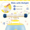 Toddler ride-on toy in blue with engaging light and 6 built-in songs, featuring kid-friendly handlebars and a spacious.