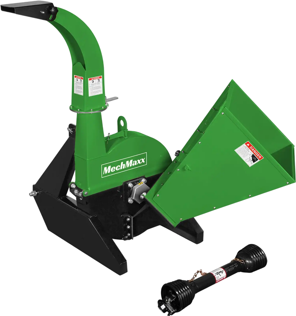 3 Point PTO Wood Chipper Attachment For Tractors Up To 45HP (PTO Shaft Included),  BX42S