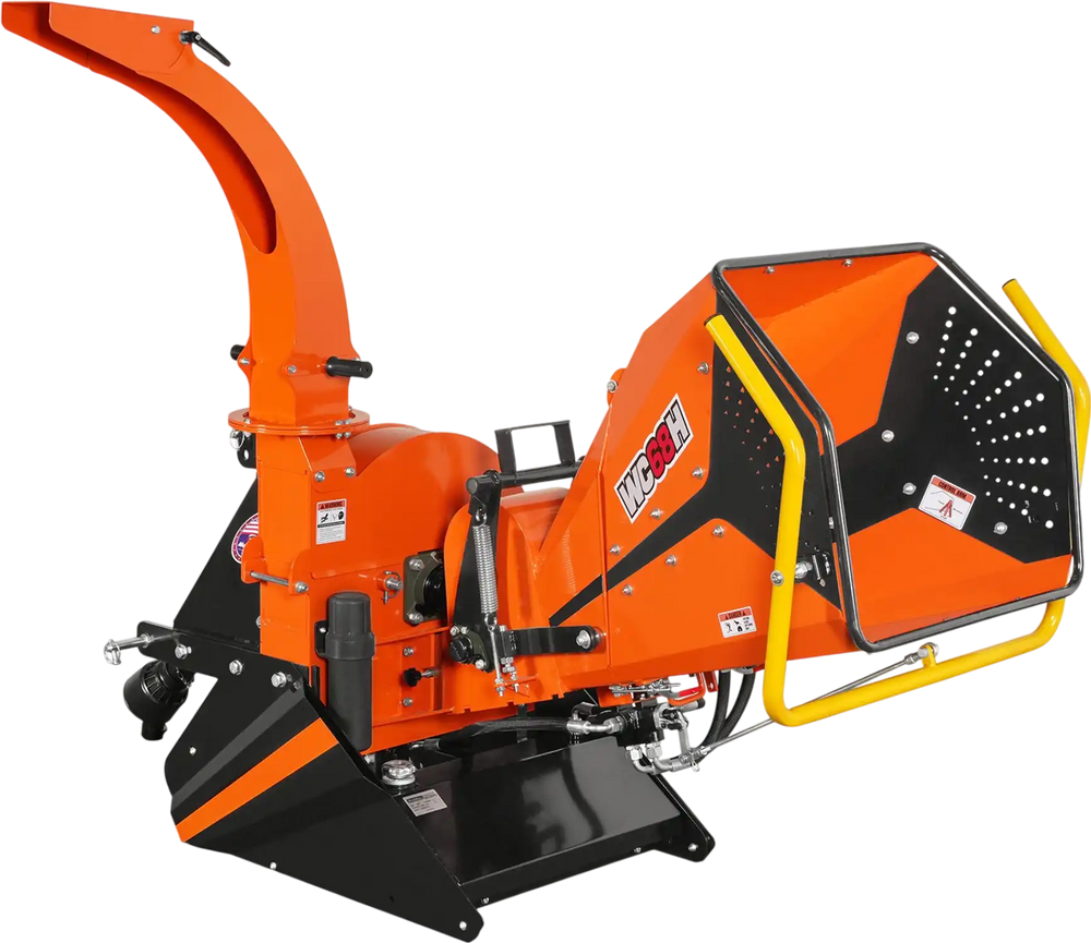 6" 3 Point Hydraulic Feeding PTO Wood Chipper for 20-50HP Tractor,  WC68H