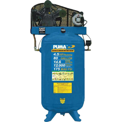 Puma TE-6580V 80 Gallon 5 HP Two Stage Air Compressor New