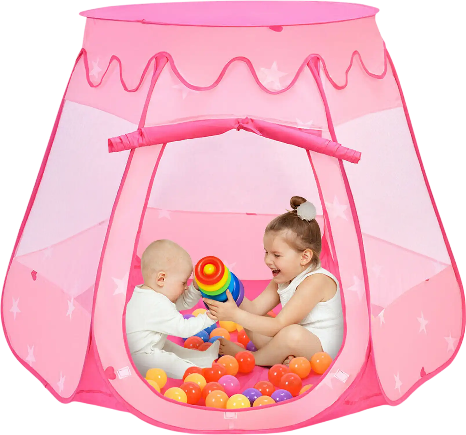 Costway Pink Kid Play House Tent w/ 100 Balls 12953406 New