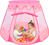Pink Portable Kid Play House Play Tent with 100 Balls