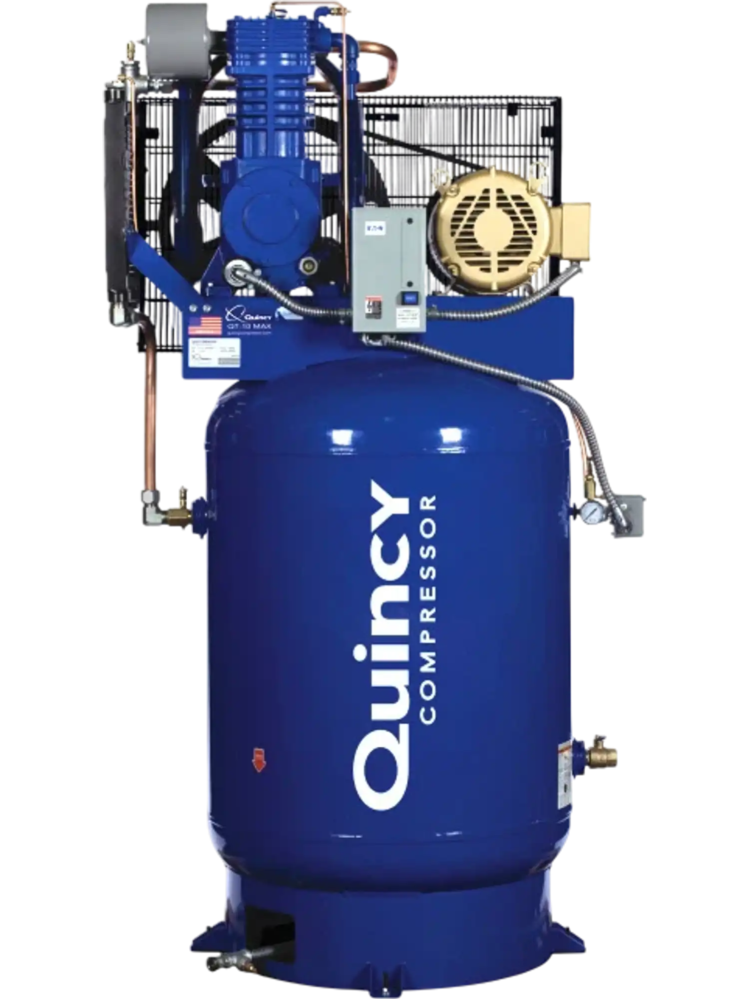 Quincy Compressor QT-10S Two Stage Piston Air Compressor 10 HP 120 Gallon Vertical Max 230V 1 Phase New