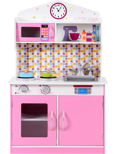 Costway Kids Wooden Pretend Play Kitchen Set 94625078 New