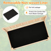 Removable non-woven liner for the raised garden bed, preventing soil leakage and protecting against water damage.