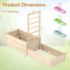 Raised garden bed with trellis, 87-inch wooden planter, featuring two planter boxes for flowers and vegetables.