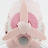 Close-up of the pink propeller on the 2-in-1 kids ride-on push car with LED lighted wheels for fun outdoor play.