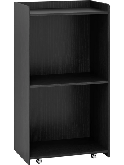Costway Rolling Podium Stand 2 Shelves Lockable Wheels 394785216 New