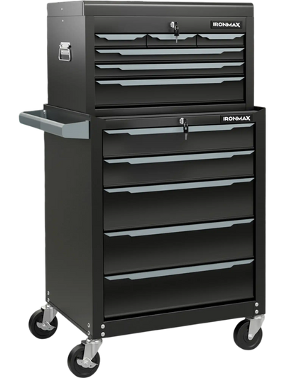 Costway Rolling Steel Tool Chest 11-Drawer Central Keyed Lock 67148395 New