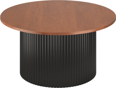 Costway Round Coffee Table Solid Wood Frame Wooden Top 859426173 New