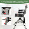 360-degree silent swivel hunting chair with adjustable heights and armrests, designed for comfort and stability in.