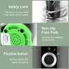 Safety lock and non-slip foot pads enhance stability and safety of the 2-speed centrifugal electric juicer.